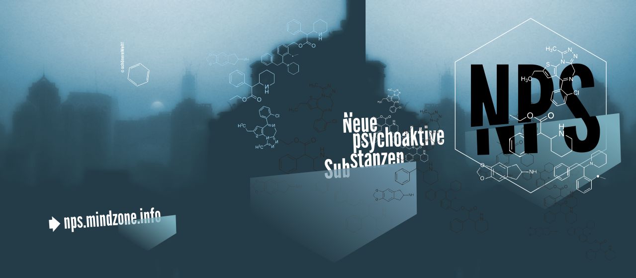 Titelgrafik der NPS Broschüre für neue psychoaktive Substanzen 